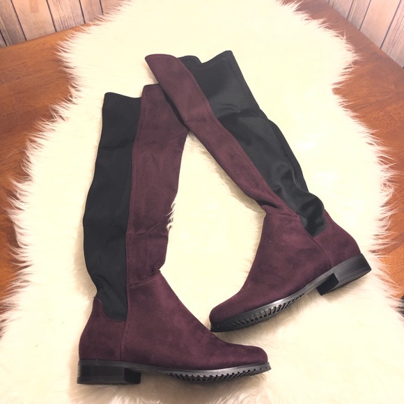 🎉Shoe’N Tale Wine over the knee Boots new in box - Picture 4 of 8